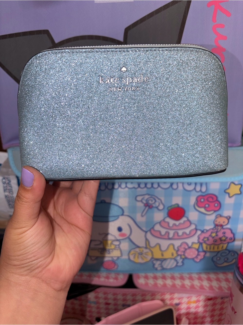 Kate Spade Glitter Makeup Bag